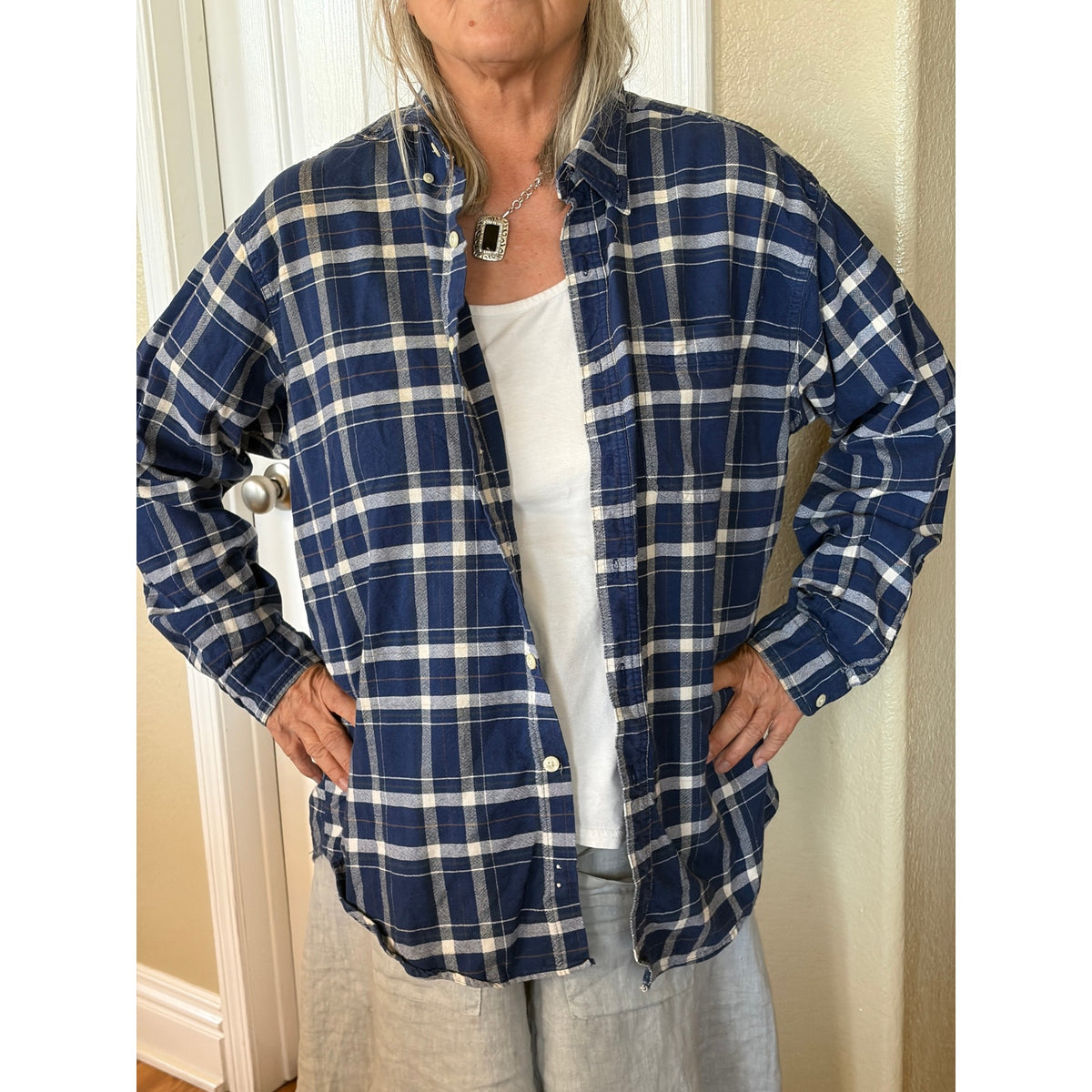 Dallas Cowboy Upcycled Flannel Shirt Unisex Size XL X-large