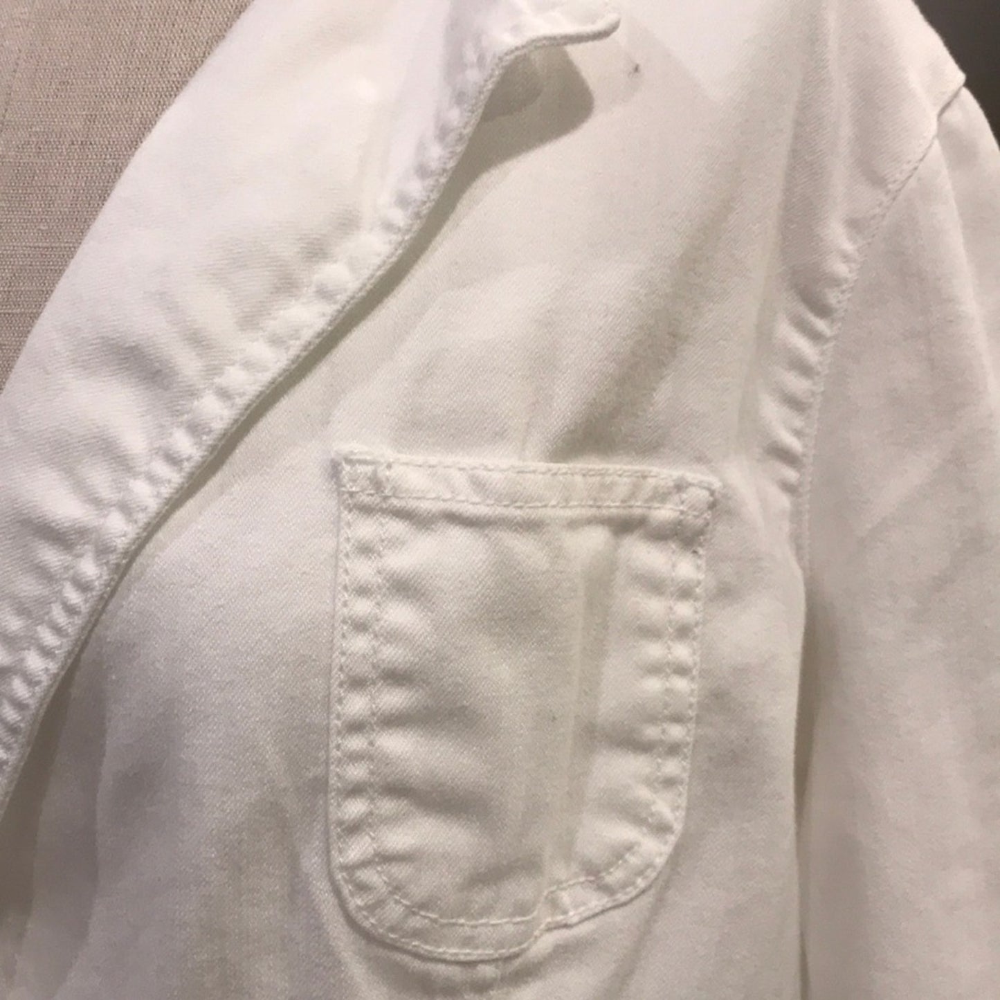 MLB Angels Baseball  jacket denim white upcycled one of a kind size 16
