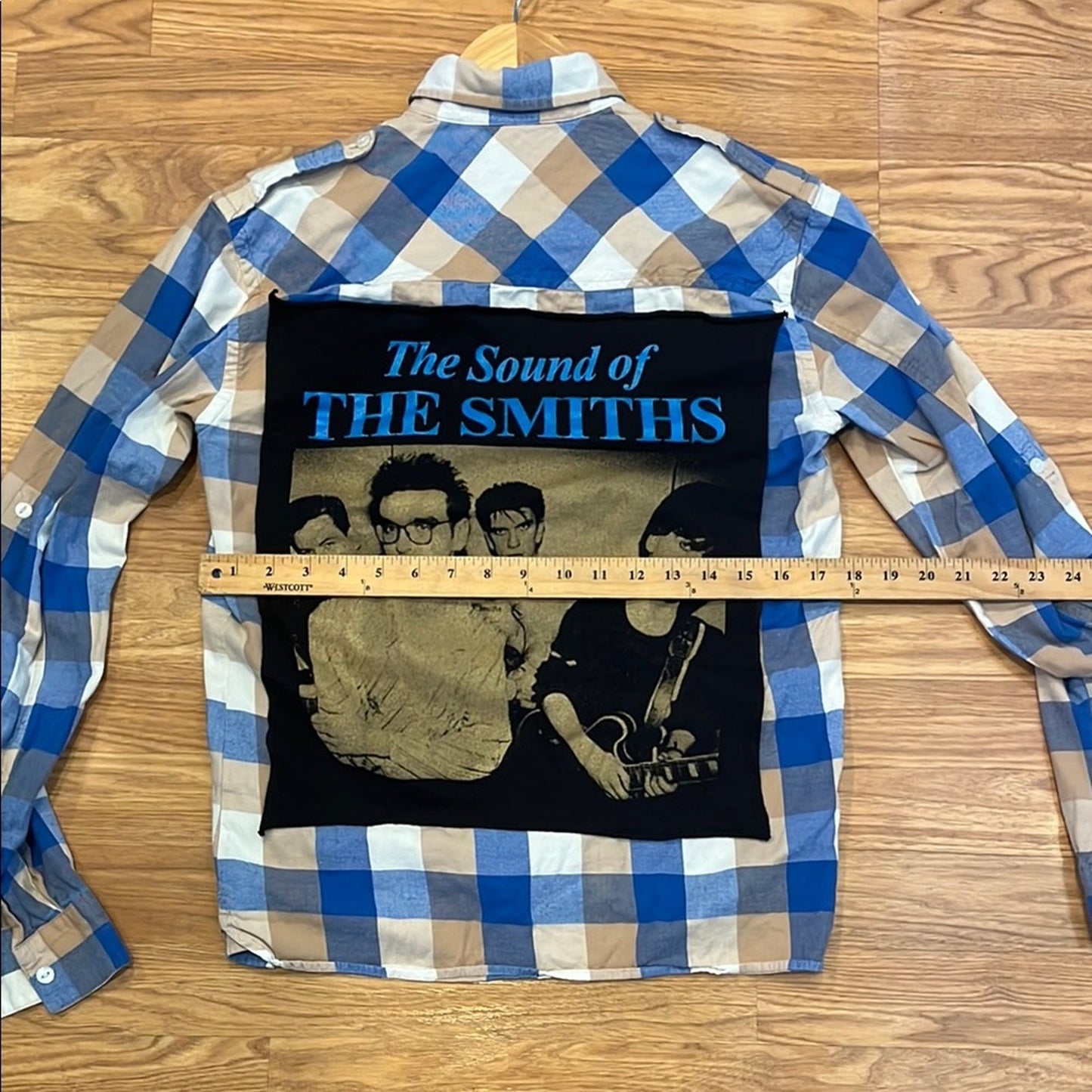 The Smith's Upcycled Flannel Shirt Unisex Size XS X-small Handmade