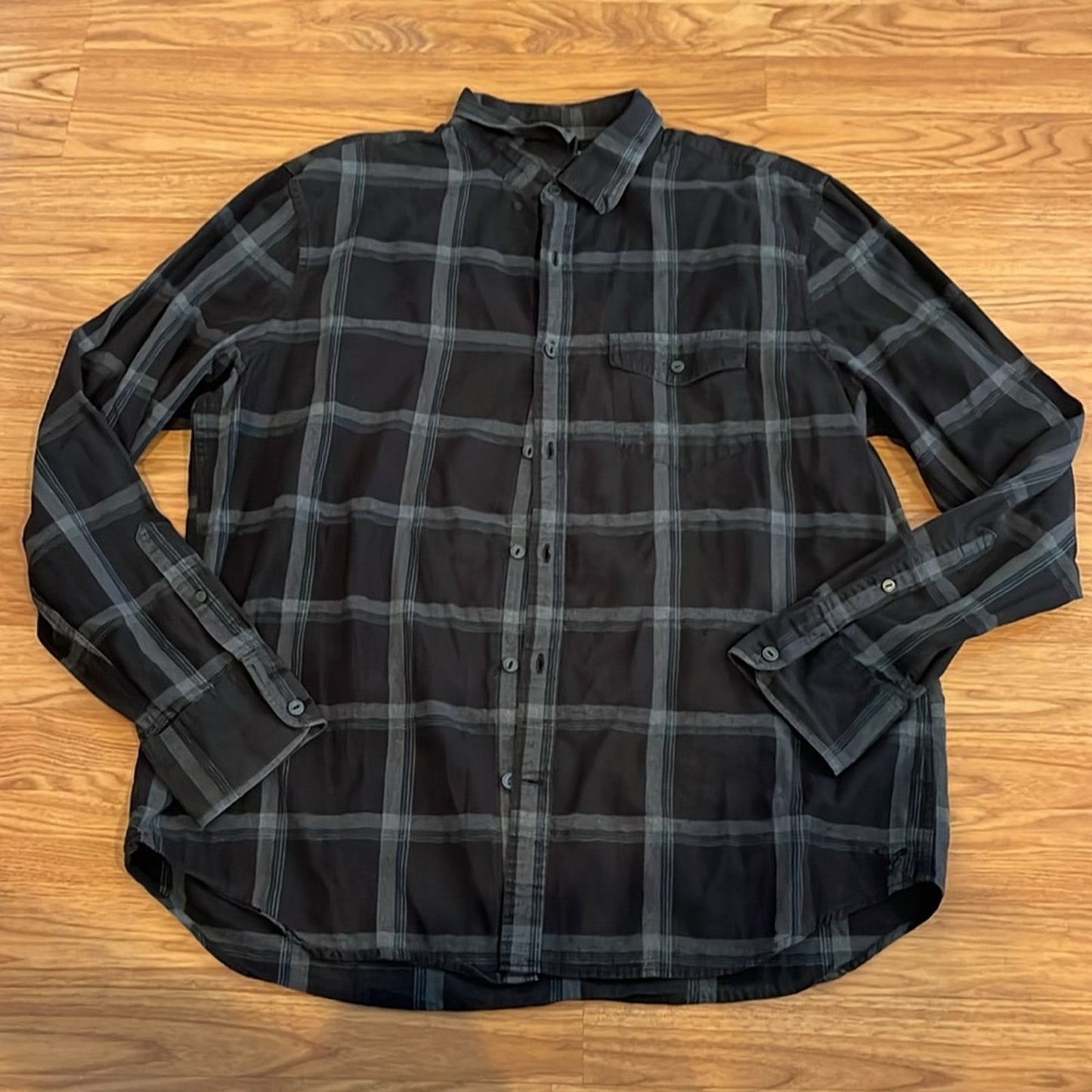 Star Wars Yoda Christmas Upcycled Flannel Shirt American Eagle Unisex XL X-large