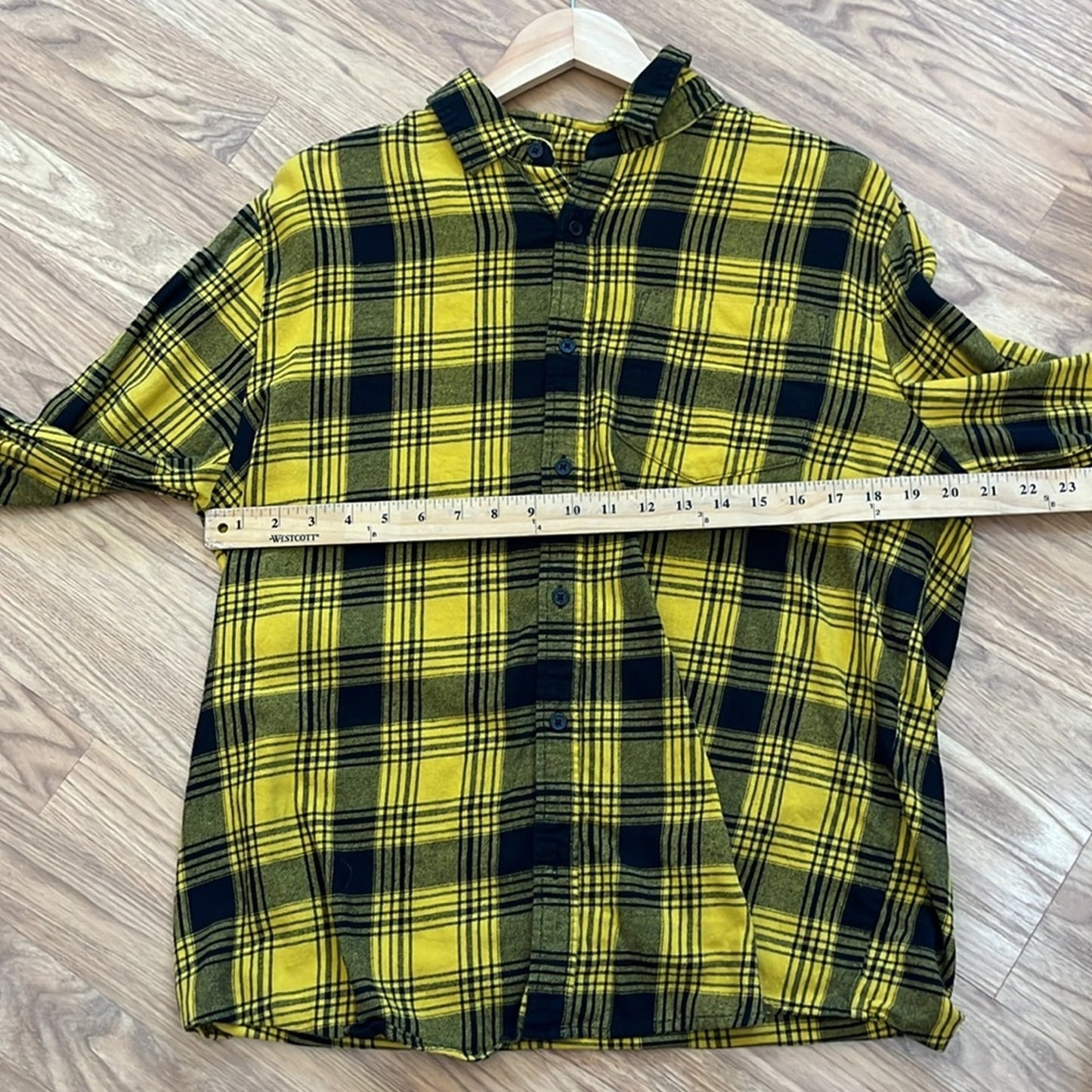 Huntington Beach California Surf City Flannel Shirt upcycled unisex Large