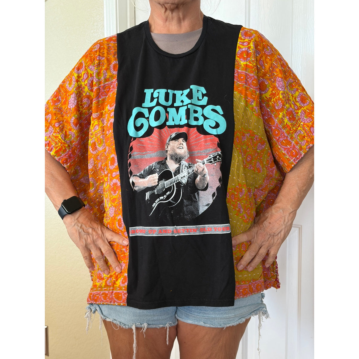 Luke Combs Upcycled Kantha Tunic Top Shirt OS Handmade Boho