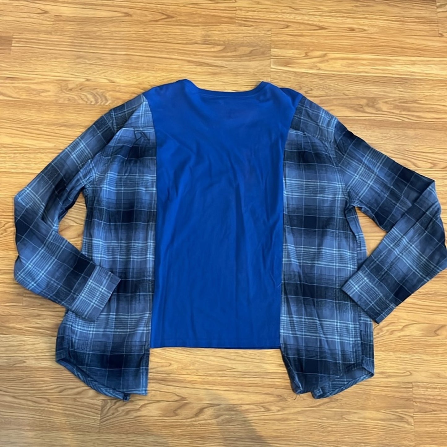 Los Angeles Rams LA Flannel Shirt / Sweatshirt upcycled unisex one size