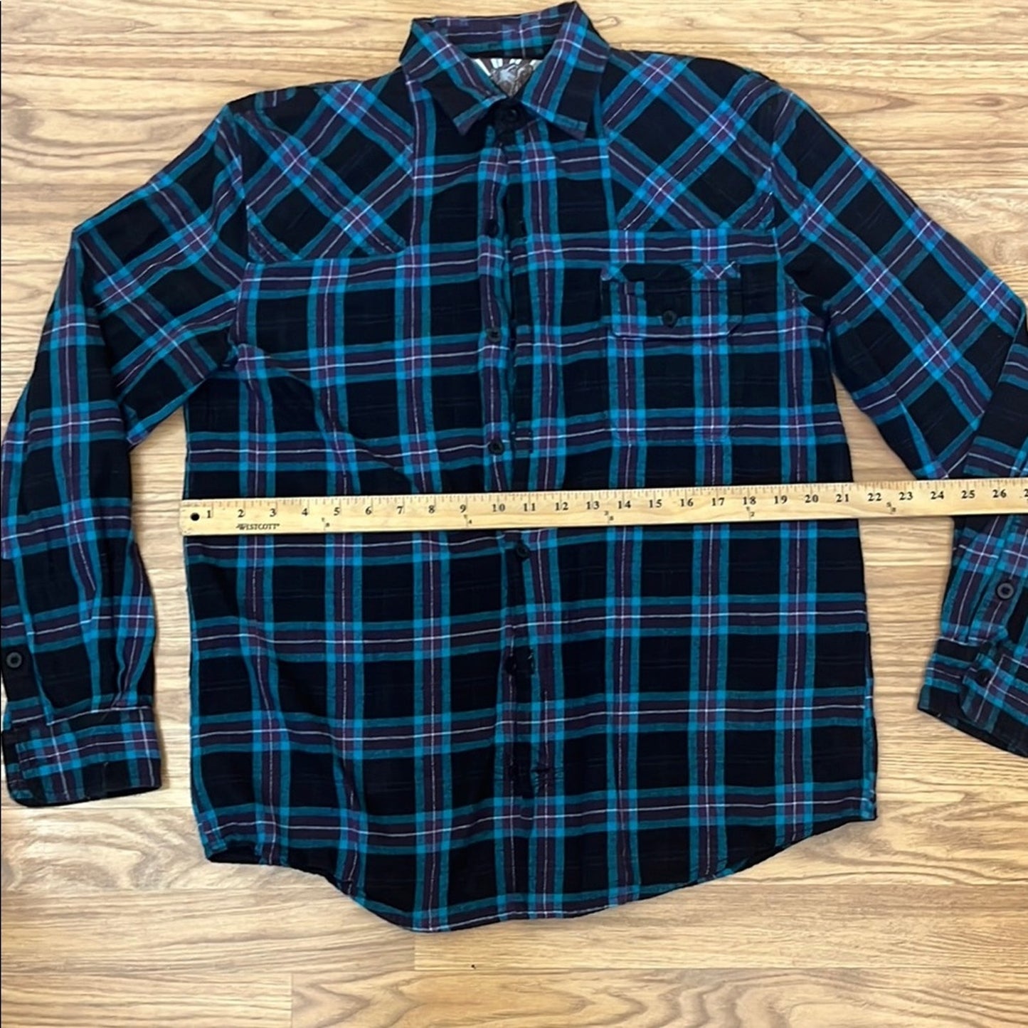 Juice World Upcycled Flannel Shirt Unisex Size Large L