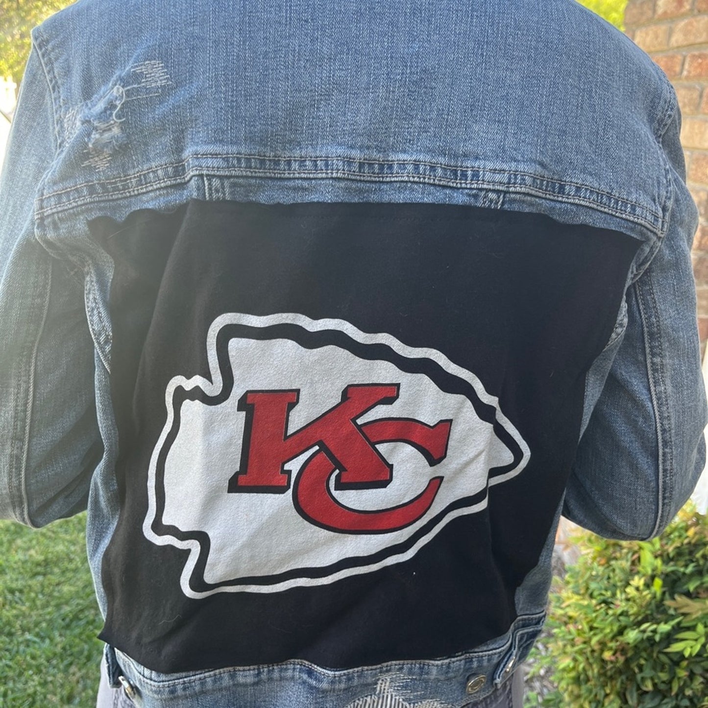 Kansas City Chiefs Jean Jackets upcycledone of a kind size 4