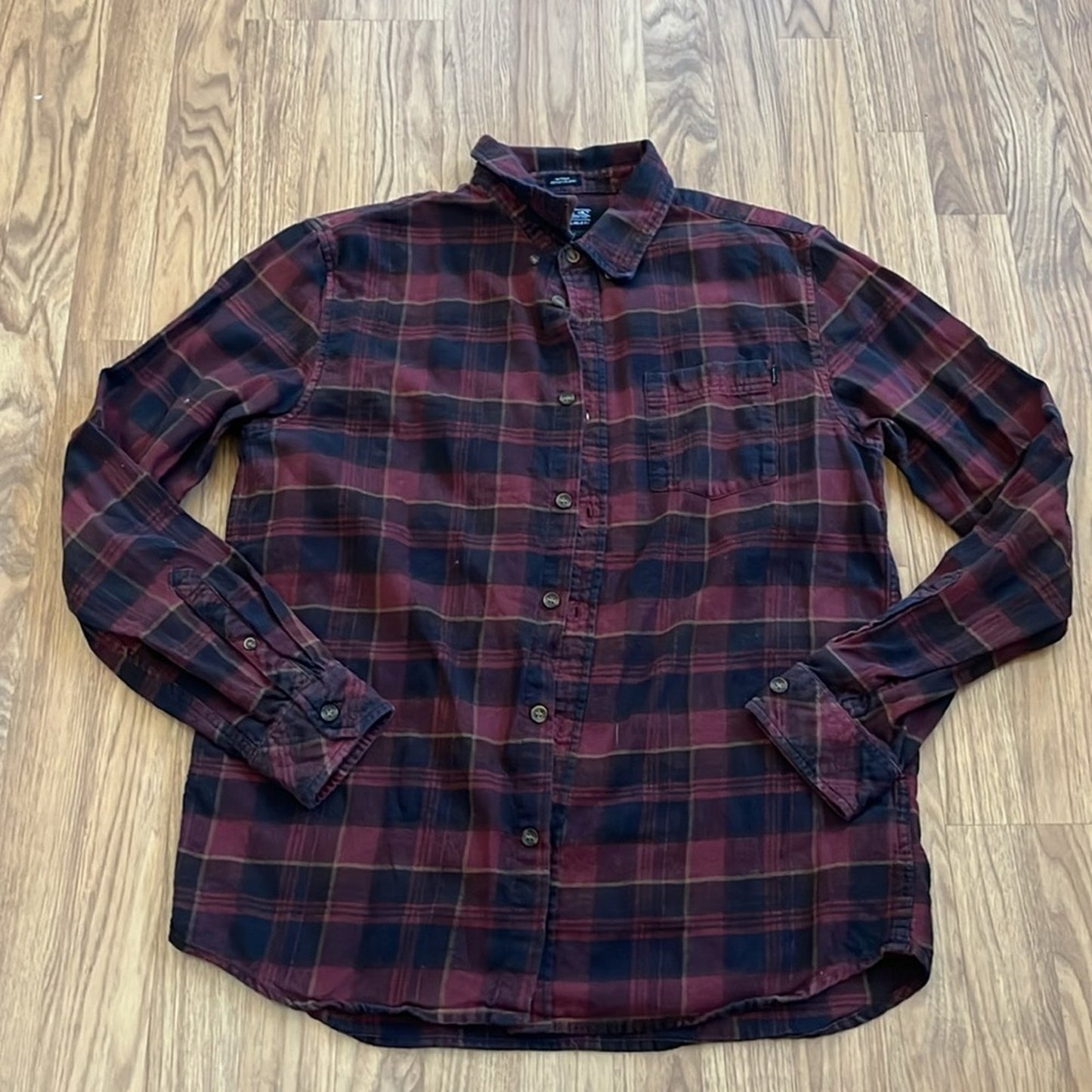Happy Halloween Upcycled Flannel Shirt by O'Neill unisex Size Large L