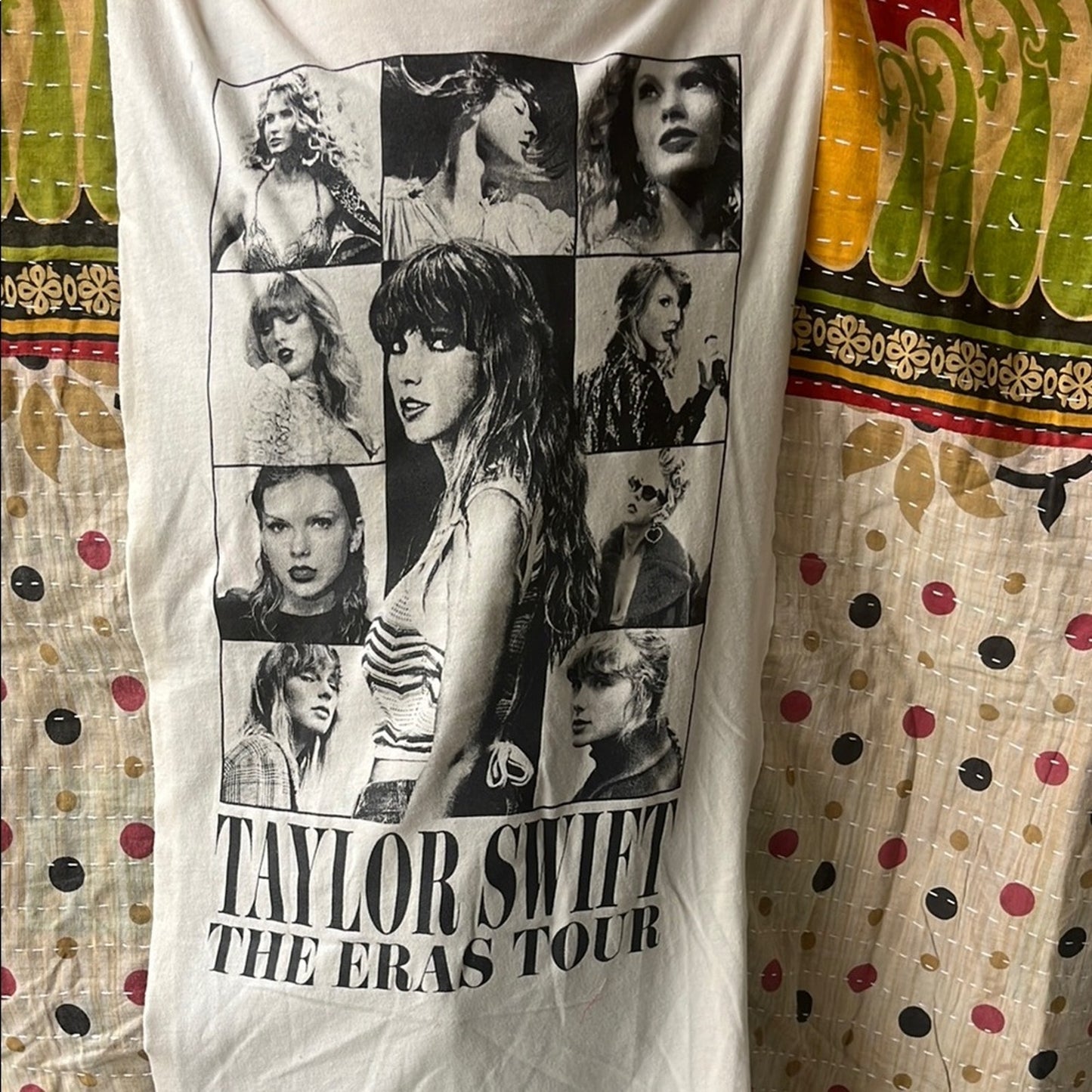 Taylor Swift The Eras Tour Upcycled Kantha Tunic Top Shirt OS Bohemian Handmade