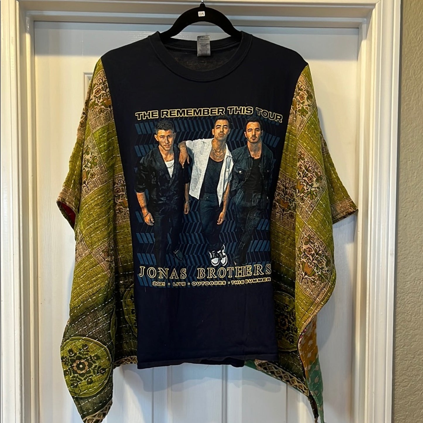 Jonas Brothers Upycled Kantha Tunice Top Shirt OS Handmade Boho