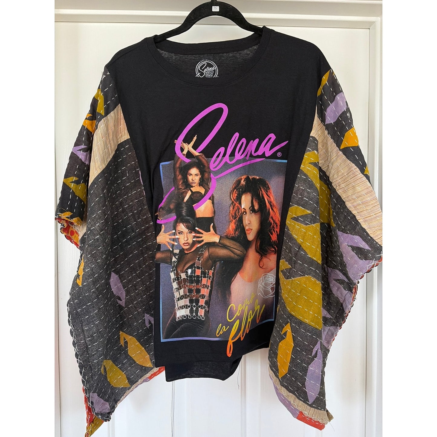 Selena Upcycled Kantha Tunic Top Shirt OS Handcrafted Boho