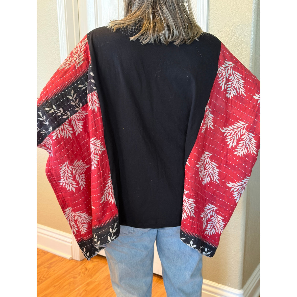 Kansas City Chiefs Upcycled Kantha Tunic Top Shirt OS Handmade Boho