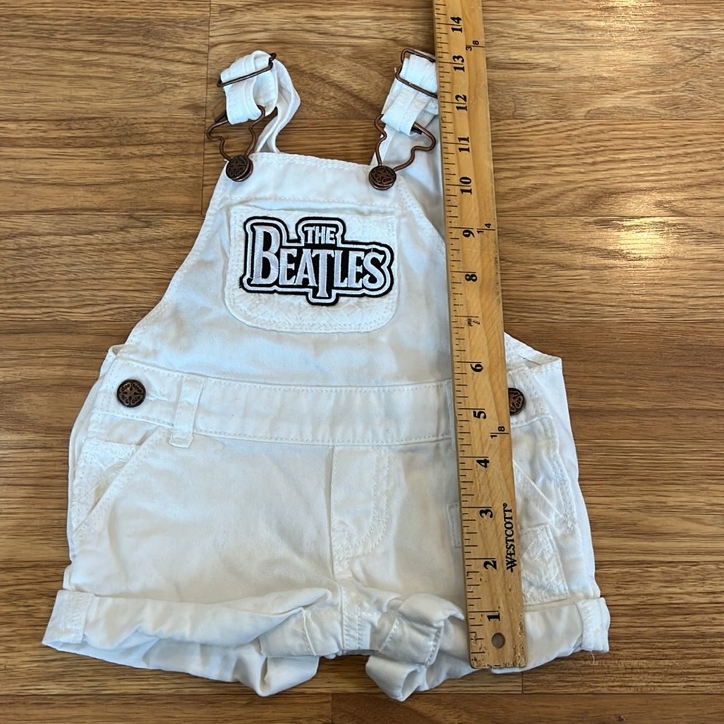 Oshkosh The Beatles upcycled reworked denim jean Overalls Size 3 M