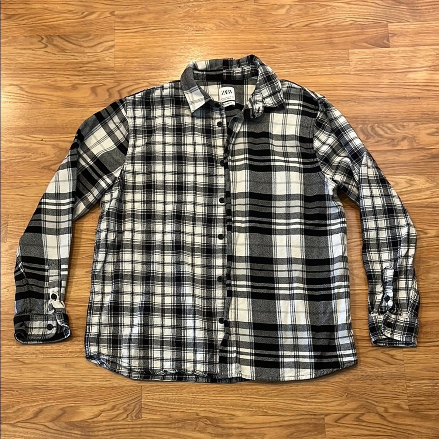 KISS Upcycled Flannel Shirt Unisex Size Medium M